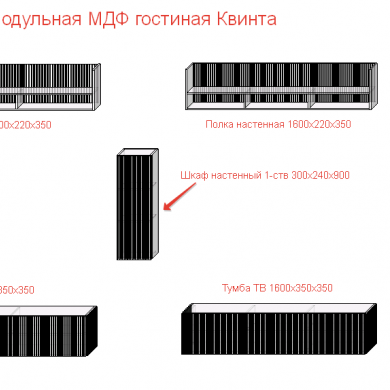 Полка настенная 1,6 метра Квинта (2 цвета)