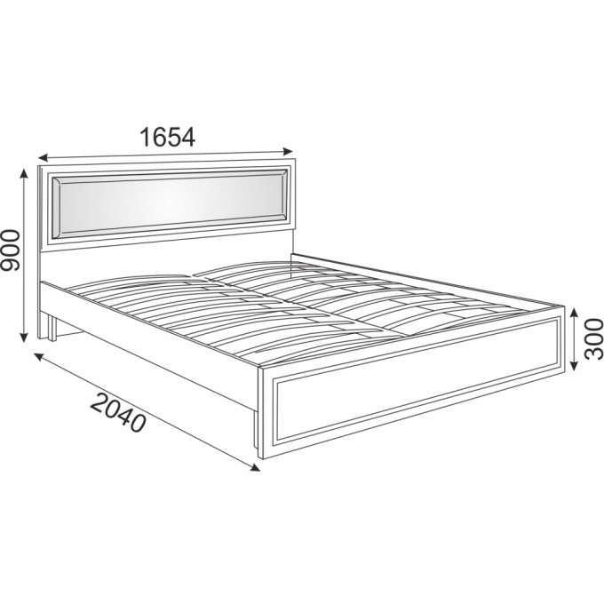Кровать Беатрис М10 1,6м с мягкой спинкой