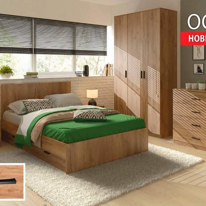 Кровать с ящиками Осло 1,4м Дуб