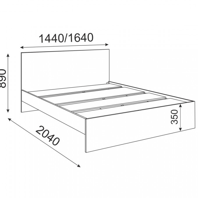 Кровать с ящиками Осло 1,6м Дуб