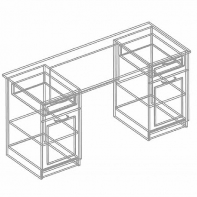 Письменный стол 2-х тумб. ДА-18 Александрия