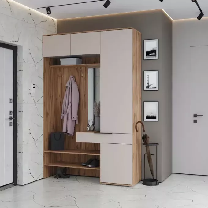Пенал 1-ств с полками (штанга в комплекте) Сицилия